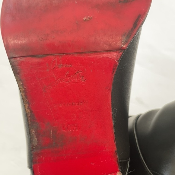 Christian Louboutin Black Ankle Boots with Red Soles - Picture 12 of 12